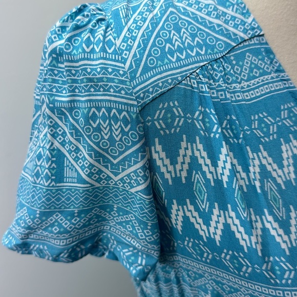 Powder blue button front maxi dress - Picture 3 of 13